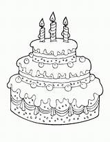 Cake Coloring Pages Birthday Happy Printable Print Drawing Torte Color Barbie Book Info Everfreecoloring Di Line Gif Online Template Articolo sketch template