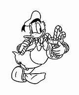 Duck Donald Coloring Christmas Pages sketch template