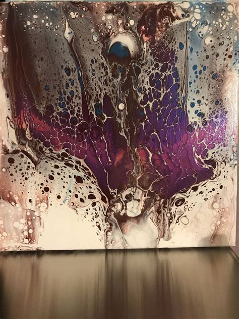 abstract art fluid acrylic painting pour swipe peacock