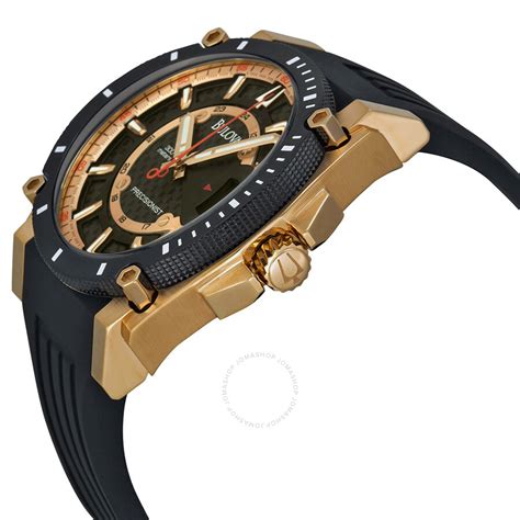 bulova precisionist champlain rubber strap mens   precisionist bulova watches