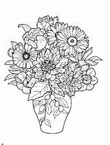 Vase Coloring Flowers Flower Pages Mandala Beautiful Pot Detailed Kids Books Popular sketch template