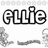 Ellie Coloring Name Pages Color Girls Print Girly Names Sheets Printable Hellokids Girl Getdrawings Choose Board Online sketch template