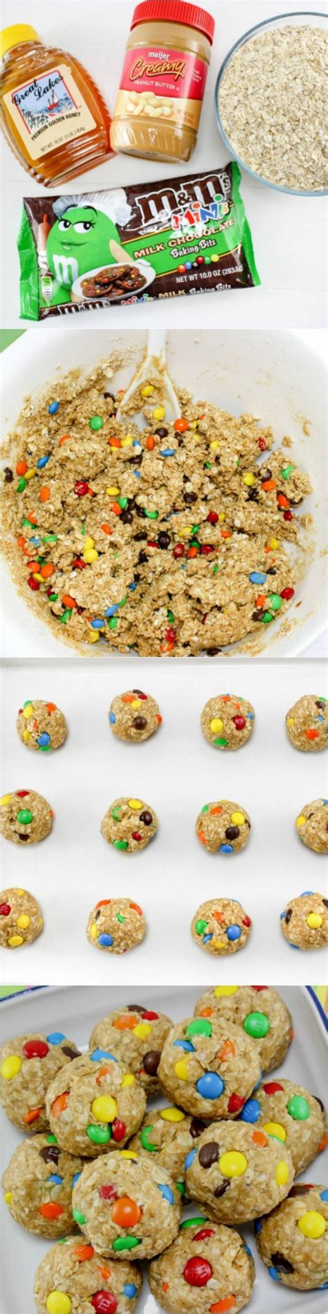 no bake monster cookie oatmeal balls the perfect after