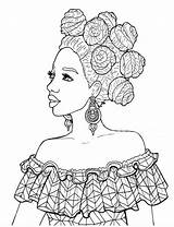 Fashions Sheets Malvorlagen Erwachsene Coloriage Afrikanische Negras Ausmalen Modernas Meninas Africano Copics Adultos sketch template