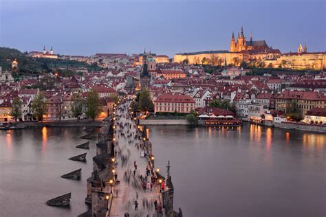 Charles Bridge And Prague Castle Prague Czech Republic