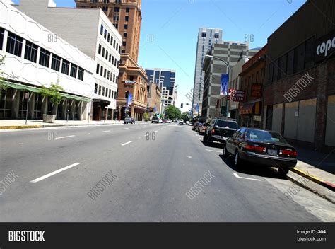 downtown street view image photo  trial bigstock