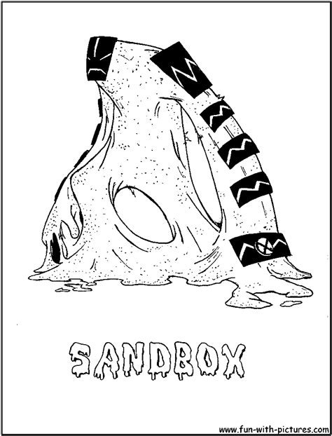 sandbox coloring page