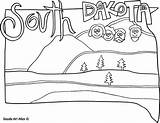 States United Coloring Pages South Dakota Doodle Doodles Classroom Visit sketch template