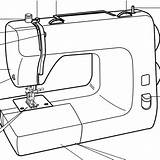 Cucire Macchina Dfl Sewingmachine sketch template
