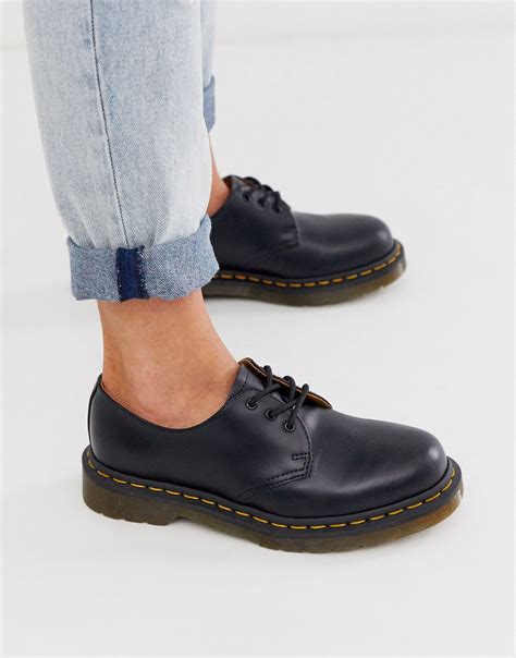 dr martens leather   eye gibson flat shoes  black lyst
