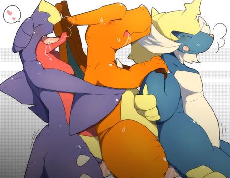 rule 34 2014 ambiguous gender anal anal sex anthro bald beard blush breath charizard claws