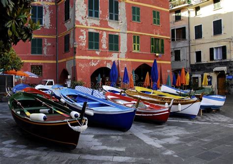 italian fishing boats stock photo image  rainbow wooden