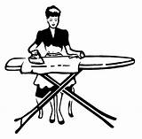 Ironing Clipart Woman Cliparts Portrait Vintage Style Drawing Stock Illustrations Gograph sketch template