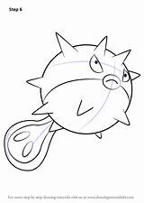 Pokemon Qwilfish Step Draw Drawing Tutorials Anime sketch template