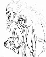 Ausmalbilder Yagami Ryuk sketch template