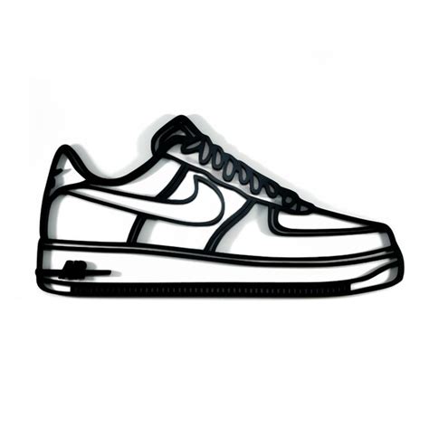inspired nike air force  silhouette wall art  printed etsy