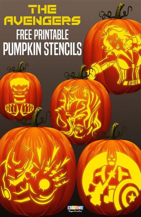Marvel Pumpkin Carving Templates