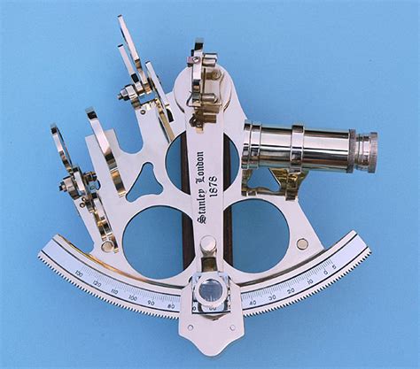 five inch stanley london 1878 reproduction brass sextant from the brass compass