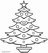 Tree Christmas Drawing Coloring Line Pages Simple Outline Sketch Kids Printable Xmas Draw Clipart Adults Trees Stuff Cliparts Children Clip sketch template