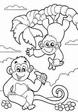 Ausmalbilder Ausmalen Affen Tiere Dieren Dschungel Malvorlagen Malvorlage Affe Kinder Jongens Stoere Safari Kostenlose Tijdmetkinderen Leukste Drucken Basteln Familie Downloaden sketch template