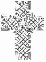 Coloring Cross Pages Celtic Crosses Printable Rose Glass Stained Wings Adults Color Easter Designs Print Mandala Detailed Patterns Adult Sheets sketch template