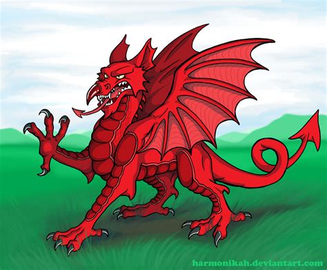 ddraig goch  harmonikah  deviantart