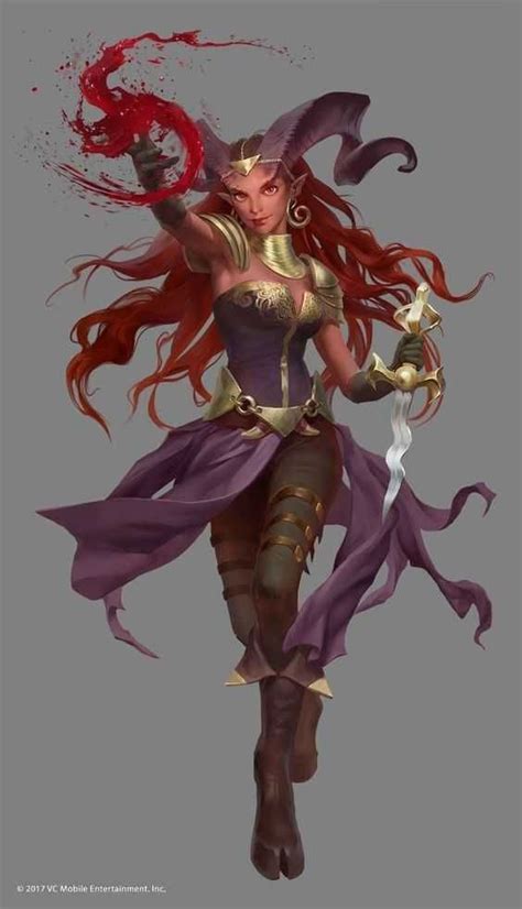 dnd female tieflings inspirational dungeons and dragons characters