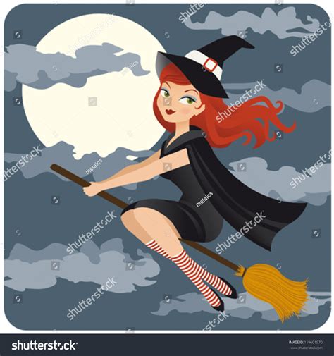 retro styled witch stock vector illustration  shutterstock