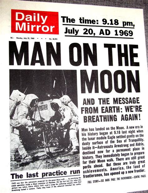 moon landing images  pinterest moon landing newspaper