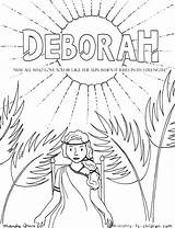 Deborah Coloring Bible Children Judge Hero Ministry Judges sketch template