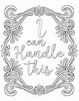 Anxiety Printable Anti Colouring Relief Calming Statements Mindful Momsandcrafters sketch template
