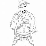 Tupac Drawing 2pac Rap Drawings Getdrawings sketch template