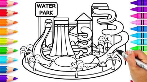 learn  draw  waterpark step  step  kids   draw