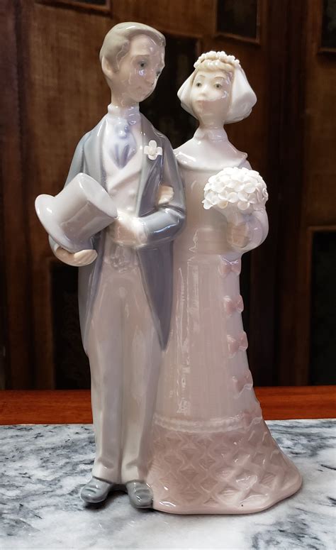vintage lladro porcelain married couple wedding bridal etsy