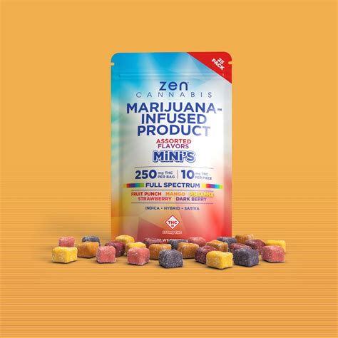 zen cannabis infused minis marijuana gummies mg thc