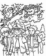 Pokemon Coloring Ash Pages Friends Ketchum Pikachu Sheets Book Activity Colouring Printable Tentacruel Ashley Cool Gif Misty Print Und sketch template