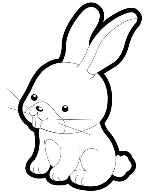 bunny rabbit drawing coloring home