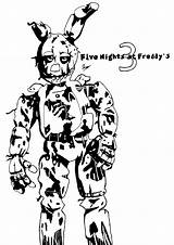Coloring Pages Freddy Foxy Trap Spring Fnaf Golden Springtrap Nightmare Drawing Five Nights Printable Funtime Color Night Sketch Getdrawings Freddys sketch template