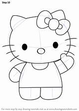 Kitty Hello Draw Drawing Easy Step Sketch Cute Drawingtutorials101 Coloring Characters Cat Pages Tutorial Drawings Line Cartoon Kids Learn Tutorials sketch template