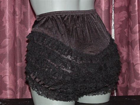 cd retro sexy black ruffle rhumba sissy panties med lg xl ebay