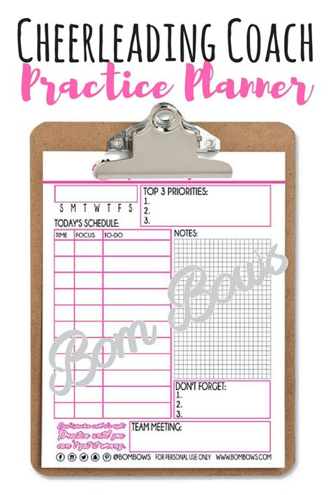 printable cheer coach binder printables