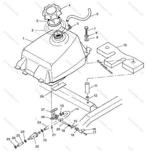 polaris atv  oem parts diagram  fuel tank scrambler  partzillacom