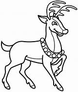 Reindeer Coloring Pages Christmas Santa Print Deer Color Kids Template Printable Colouring Adult Drawing Caribou Clipart Clip Templates Cliparts Easy sketch template