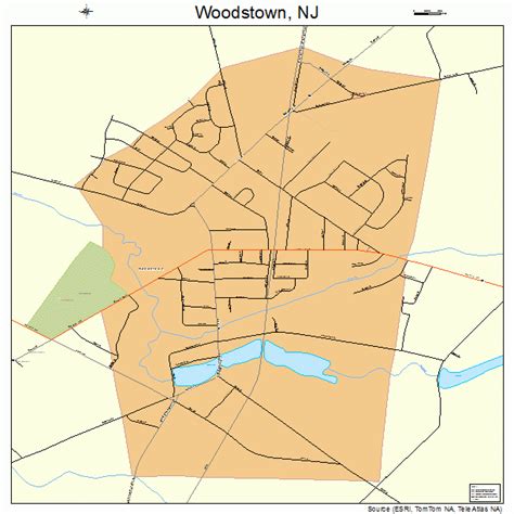woodstown  jersey street map
