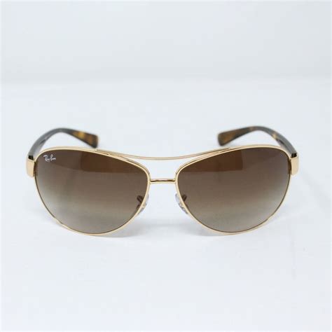 Ray Ban Aviator Gold And Tortoise Shell Sunglasses With Brown Lenses