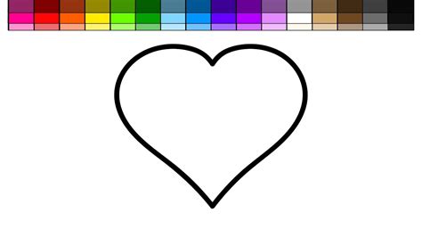learn colors  kids  color  hearts coloring page youtube