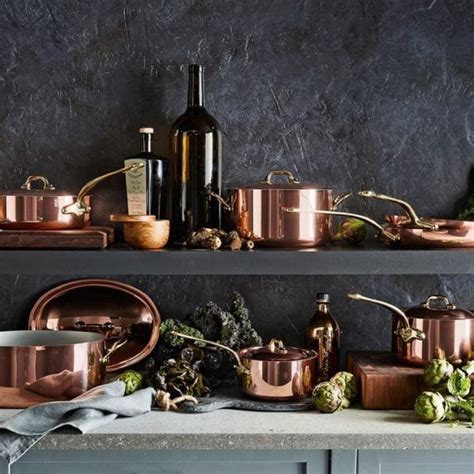 mauviel copper  piece cook set laurel home