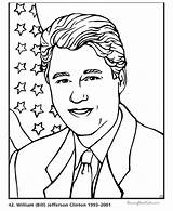 Coloring Presidents Pages President Clinton Bill Bush George Printable Usa William Patriotic Color Sheets American Drawing Getcolorings Frank Printables Anne sketch template