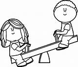 Teeter Totter sketch template