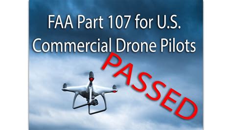 pass  commercial drone test faa part  certification youtube